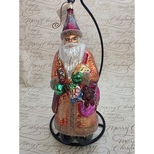 Christopher Radko Dublin Way Santa 97-258-0 9" Polish Glass Christmas Ornament